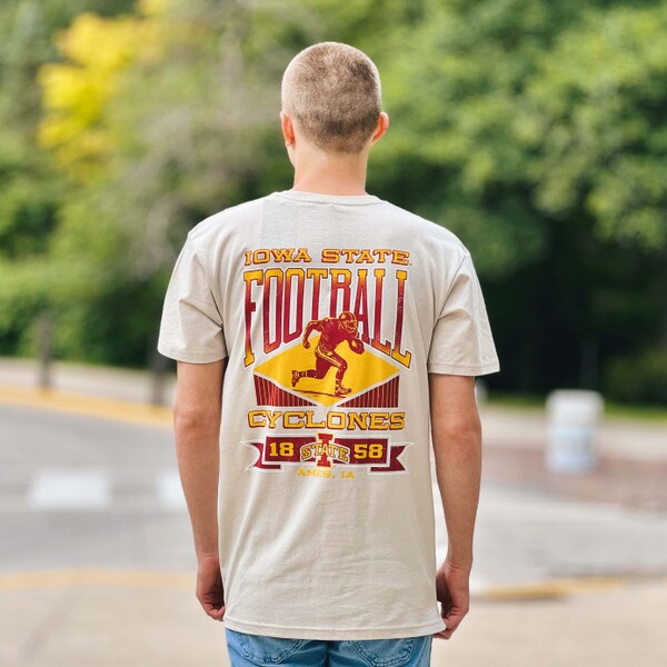 Uscape I-State Football Cream Short Sleeve T-Shirt